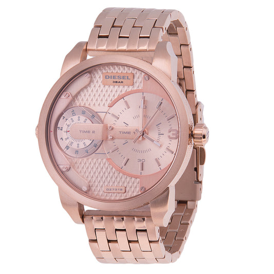 Diesel Mini Daddy Rose Gold Dial Stainless Steel Strap Watch For Men - DZ7318