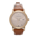 Burberry The City Gold Dial Brown Leather Strap Watch for Women - BU9133