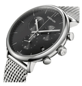 Calvin Klein High Noon Chronograph Black Dial Silver Mesh Bracelet Watch for Men - K8M27121