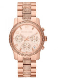 Michael Kors Runway Gold Dial Gold Steel Strap Watch for Women - MK5827