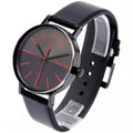 Calvin Klein Boost Black Dial Black Leather Strap Watch for Men - K7Y214CY