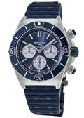 Breitling Super Chronomat B01 44 Blue Dial Blue Rubber Strap Watch for Men - AB0136161C1S1