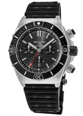 Breitling Super Chronomat B01 44 Black Dial Black Rubber Strap Watch for Men - AB0136251B2S1