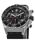 Breitling Super Chronomat B01 44 Black Dial Black Rubber Strap Watch for Men - AB0136251B2S1