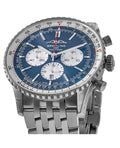 Breitling Navitimer B01 Chronograph 46 Blue Dial Silver Steel Strap Watch for Men - AB0137211C1A1