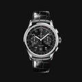 Breitling Premier B01 Chronograph 42 Black Dial Black Leather Strap Watch for Men - AB0145221B1P1