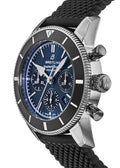 Breitling Superocean Heritage B01 Chronograph 44 Blue Dial Black Mesh Bracelet Watch for Men - AB0162121C1S1