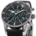 Breitling Superocean Heritage B01 Chronograph 44 Limited Edition Green Dial Black Mesh Bracelet Watch for Men - AB01621A1L1S1