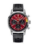 Breitling Top Time B01 Chevrolet Corvette Red Dial Black Leather Strap Watch for Men - AB01761A1K1X1