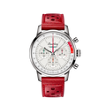 Breitling Top Time B01 Ford Thunderbird White Dial Red Leather Strap Watch for Men - AB01766A1A1X1