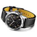 Breitling Avi Ref. 765 1953 Re-Edition Black Dial Black Leather Strap Watch for Men - AB0920131B1X1