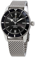 Breitling Superocean Heritage B20 Automatic 42 Black Dial Silver Mesh Bracelet Watch for Men - AB2010121B1A1