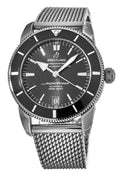 Breitling Superocean Heritage B20 Automatic 42 Black Dial Silver Mesh Bracelet Watch for Men - AB2010121B1A1