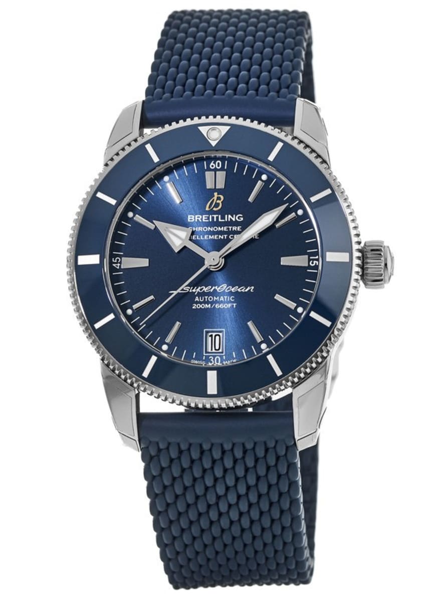 Breitling Superocean Heritage B20 Automatic 42 Blue Dial Blue Mesh Bracelet Watch for Men - AB2010161C1S1