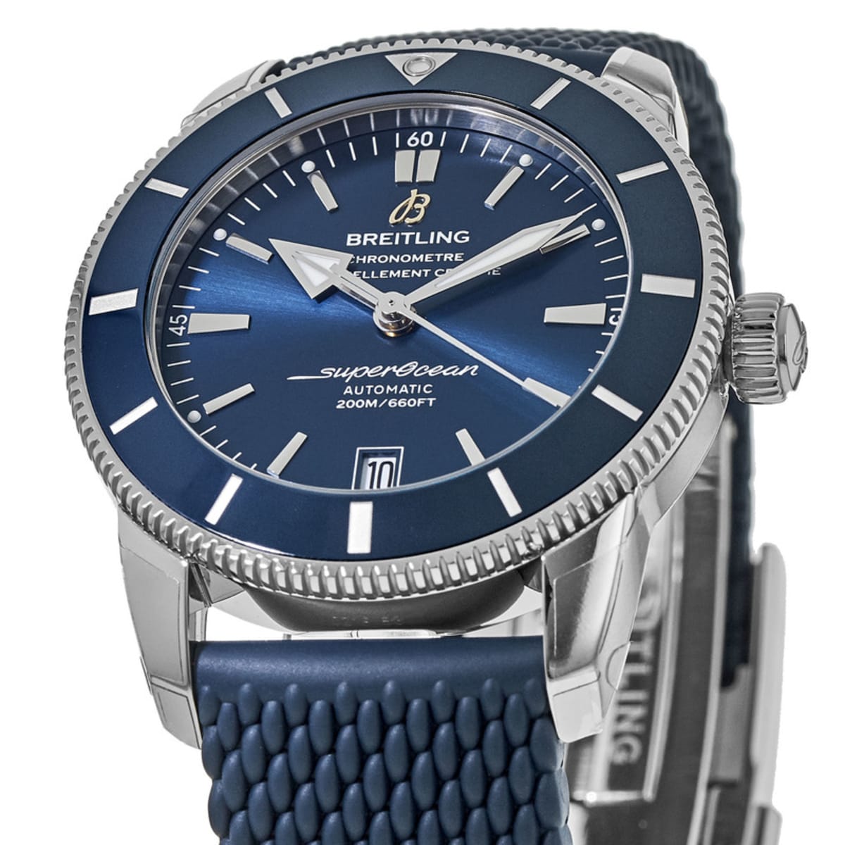 Breitling Superocean Heritage B20 Automatic 42 Blue Dial Blue Mesh Bracelet Watch for Men - AB2010161C1S1