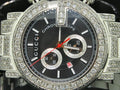 Gucci G Chrono Diamonds Black Dial Silver Steel Strap Watch For Men - YA101324