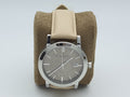 Burberry The City Silver Dial Beige Leather Strap Unisex Watch - BU9010