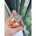 Guess Mariposa Pink Dial Pink Leather Strap Watch for Women - GW0008L2