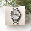 Michael Kors Slim Runway Silver Dial Silver Stainless Steel Strap Watch for Women - MK3178