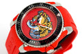 Gucci Dive Red Dial Red Emroidered Tiger Rubber Watch For Men - YA136315