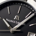 Maurice Lacroix Aikon Date Quartz Black Dial Silver Steel Strap Watch for Men - AI1108-SS002-330-1