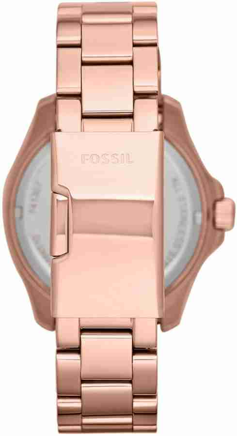 Fossil Cecile Rose Gold Dial Rose Gold Steel Strap Watch for Women - AM4511