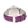 Burberry The City Silver Dial Purple Leather Strap Watch for Women - BU9122