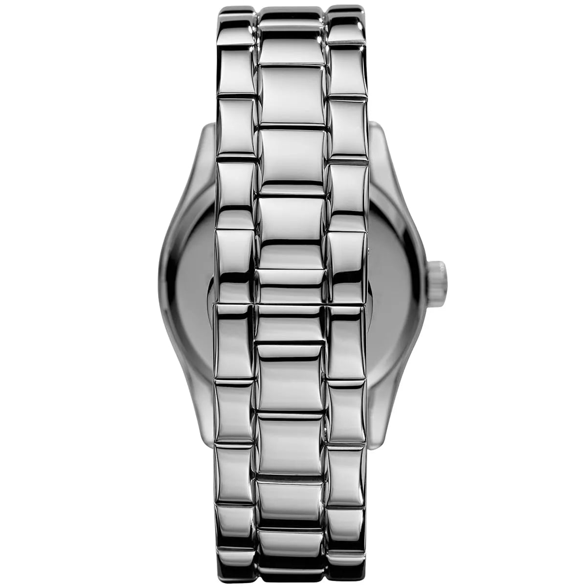 Emporio Armani Valente Black Dial Silver Steel Strap Watch For Men - AR0680