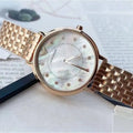 Emporio Armani Kappa Analog Mother of Pearl Dial Rose Gold Steel Strap Watch For Women - AR11006