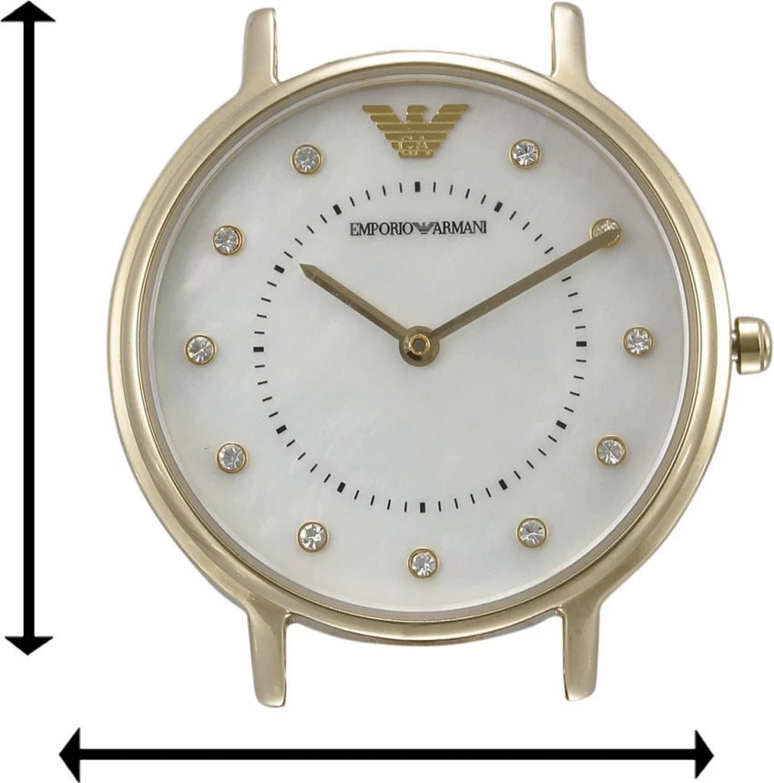 Emporio Armani Dress Analog Mother of Pearl Dial Gold Steel Strap Watch For Women - AR11007