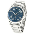 Emporio Armani Luigi Chronograph Blue Dial Silver Steel Strap Watch For Men - AR11132