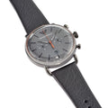 Emporio Armani Aviator Grey Dial Grey Leather Strap Watch For Men - AR11168