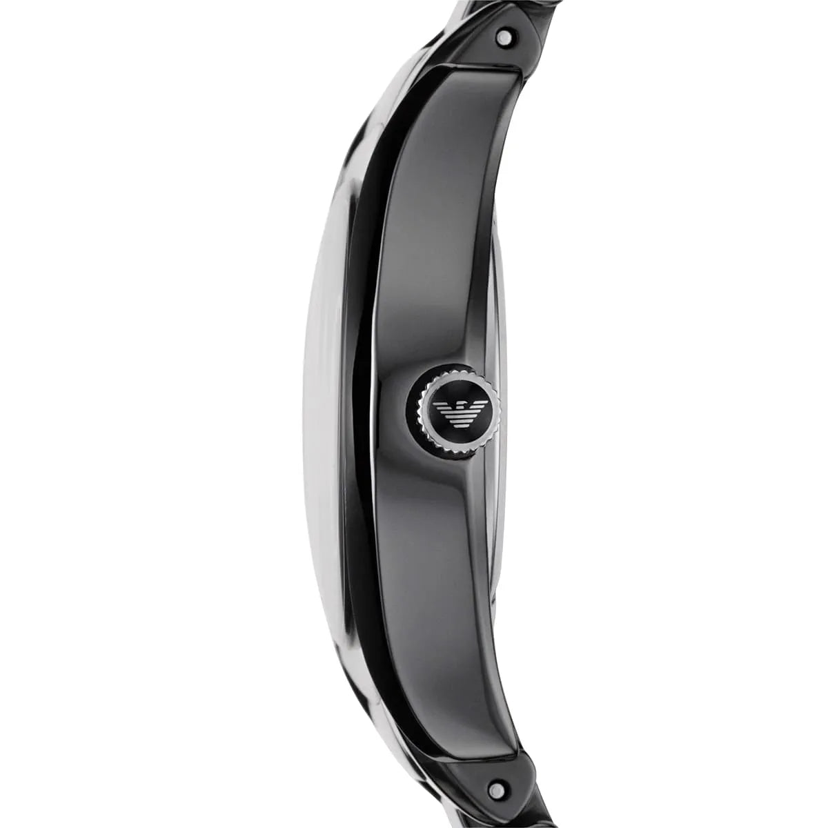 Emporio Armani Ceramica Quartz Black Dial Black Steel Strap Watch For Women - AR1402