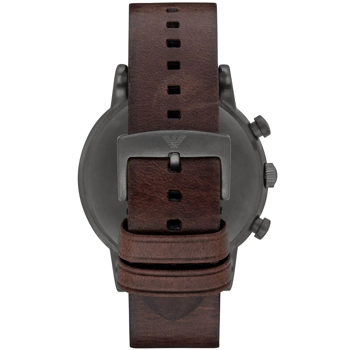 Emporio Armani Classic Chronograph Black Dial Brown Leather Strap Watch For Men - AR1919