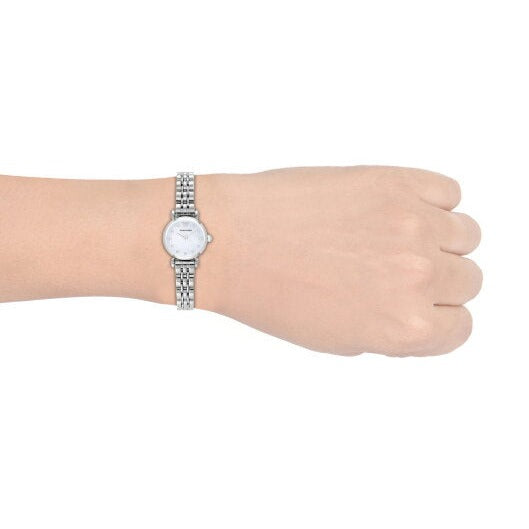 Emporio Armani Gianni T Bar Blue Dial Silver Steel Strap Watch For Women - AR1961