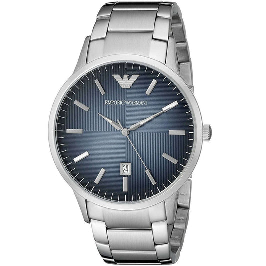 Emporio Armani Renato Blue Dial Silver Stainless Steel Watch For Men - AR2472