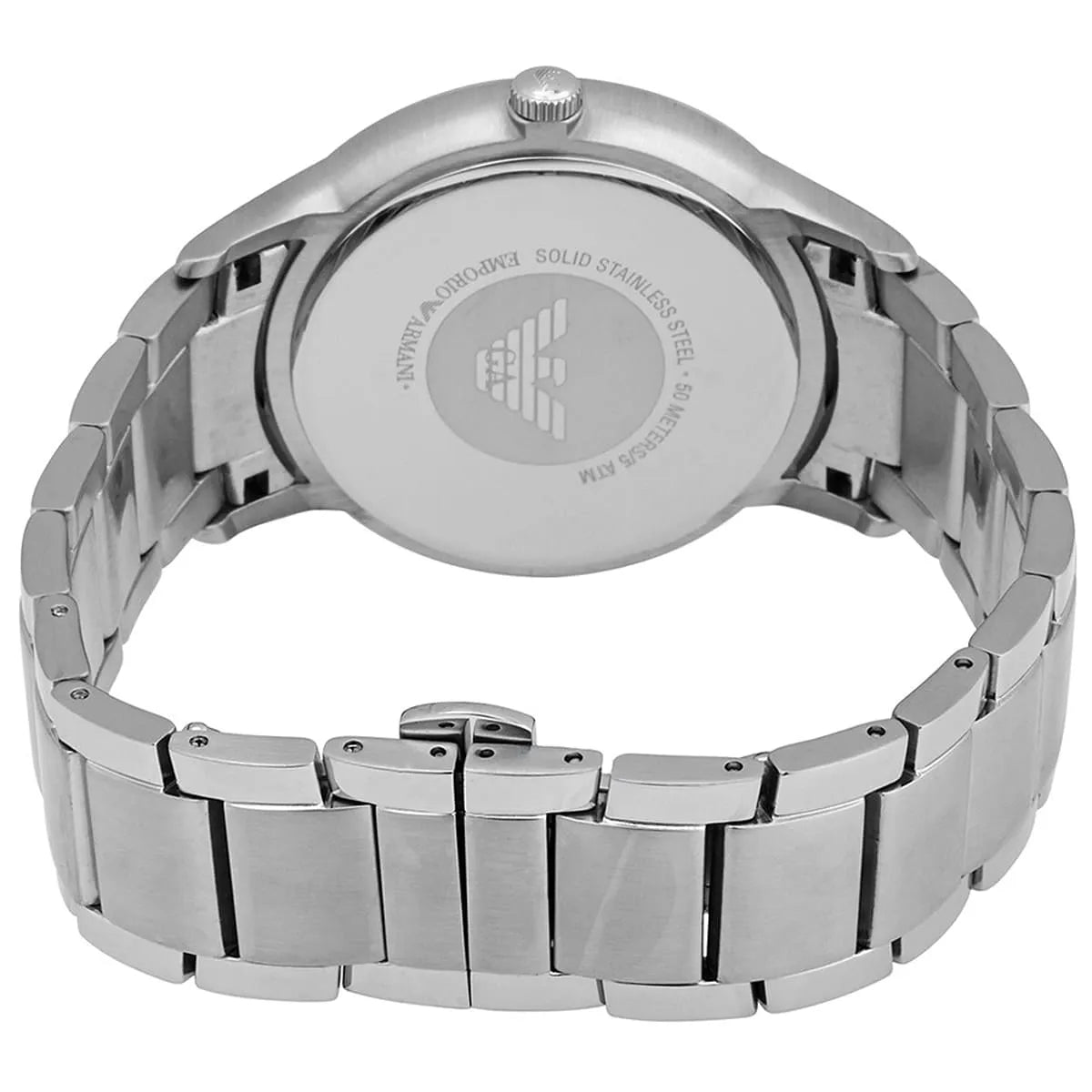 Emporio Armani Classic Quartz Silver Dial Silver Steel Strap Watch For Men - AR2478