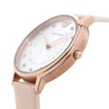 Emporio Armani Kappa White Dial Beige Leather Strap Watch For Women - AR2510