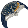 Emporio Armani Sportivo Chronograph Quartz Blue Dial Blue Rubber Strap Watch For Men - AR6045