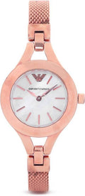 Emporio Armani Chiara Analog White Dial Rose Gold Steel Strap Watch For Women - AR7329