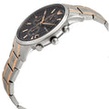 Emporio Armani Chronograph Black Dial Two Tone Steel Strap Watch For Men - AR11165