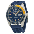 Emporio Armani Sportivo Chronograph Quartz Blue Dial Blue Rubber Strap Watch For Men - AR6045