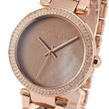 Michael Kors Parker Rose Gold Dial with Diamonds Rose Gold Steel Strap Watch for Women - MK6426