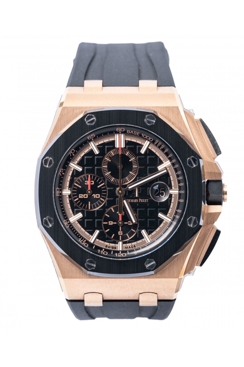 Audemars Piguet Royal Oak Offshore Chronograph Black Dial Black Rubber Strap Watch for Men - 26401RO.OO.A002CA.02