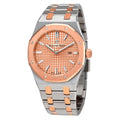 Audemars Piguet Royal Oak Quartz 18K Pink Gold Dial Two Tone Steel Strap Watch for Women - 67650SR.OO.1261SR.01