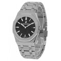 Audemars Piguet Royal Oak Quartz Black Dial Silver Steel Strap Watch for Women - 67650ST.OO.1261ST.01