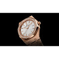 Audemars Piguet Royal Oak Quartz White Dial Rose Gold Steel Strap Watch for Women - 67651OR.ZZ.1261OR.01