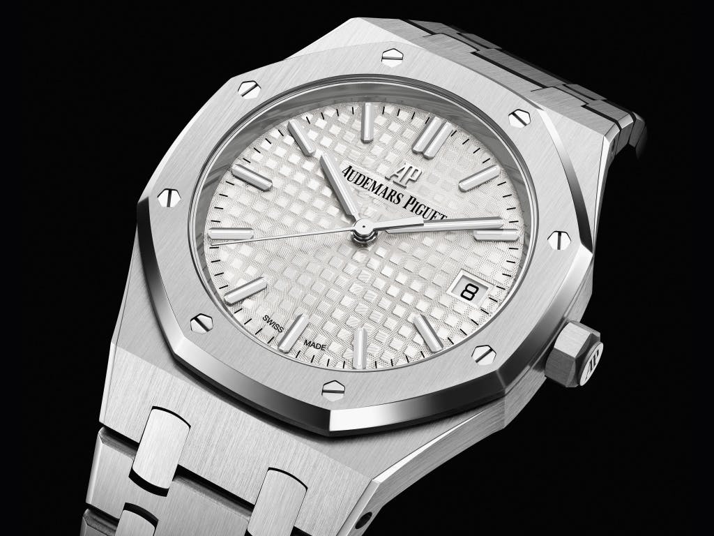 Audemars Piguet Royal Oak Automatic White Dial Silver Steel Strap Watch for Women - 77350ST.OO.1261ST.01