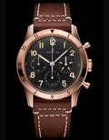 Breitling Avi 1953 Edition Black Dial Brown Leather Strap Watch for Men - RB0920131B1X1