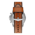 Fossil Bowman Chronograph Luggage Blue Dial Brown Leather Strap Watch for Men - FS5602